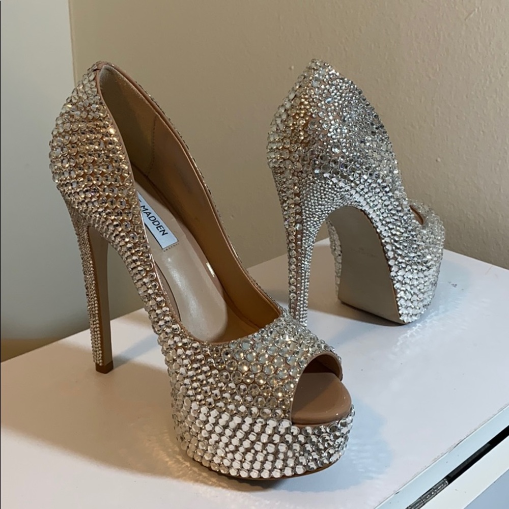 Steve Madden crystal heels